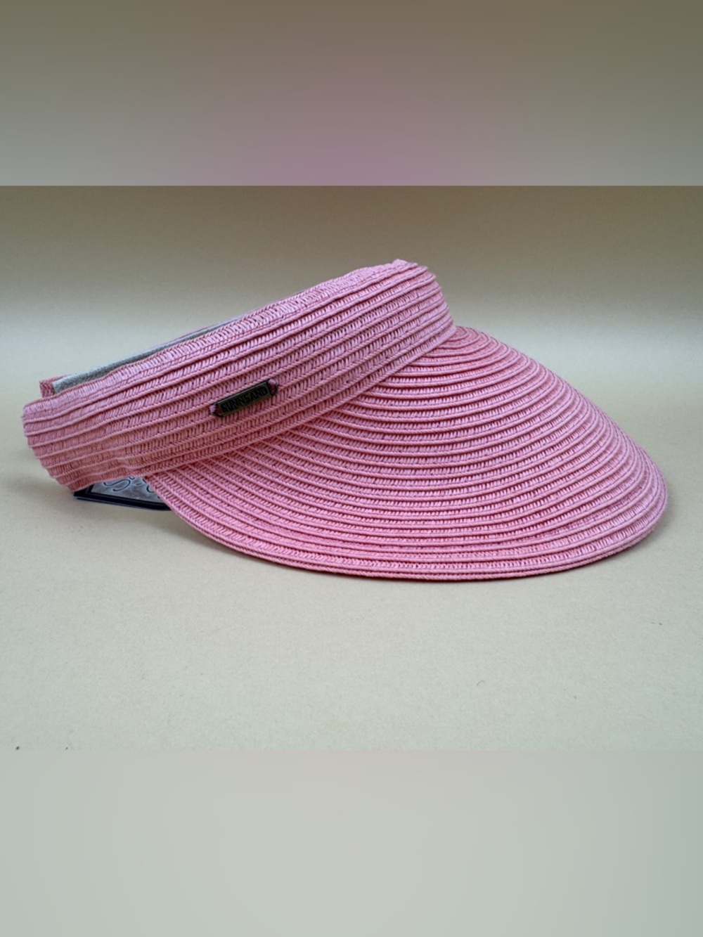 NWT Sun 'N' Sand Women's Pink Straw Sun Visor UPF 50+ Protection Beach Golf Hat - Picture 4 of 6